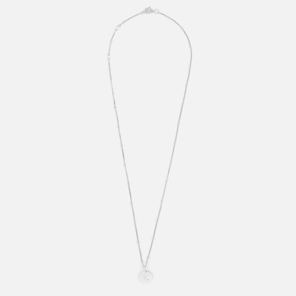 Missoma Women's Silver 'K' Initial Necklace - Silver