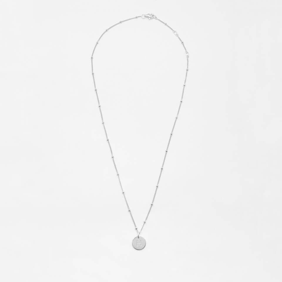 Missoma Women's Silver 'H' Initial Necklace - Silver