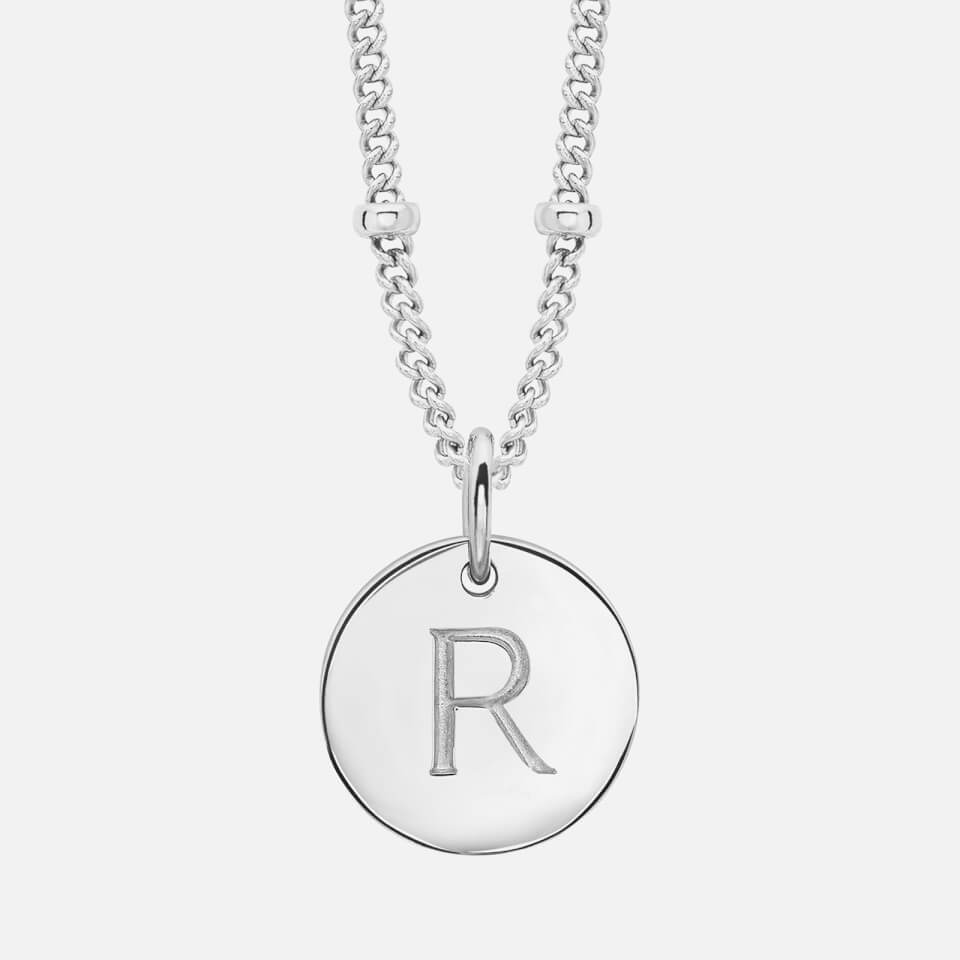 Missoma Women's Silver 'R' Initial Necklace - Sterling Silver