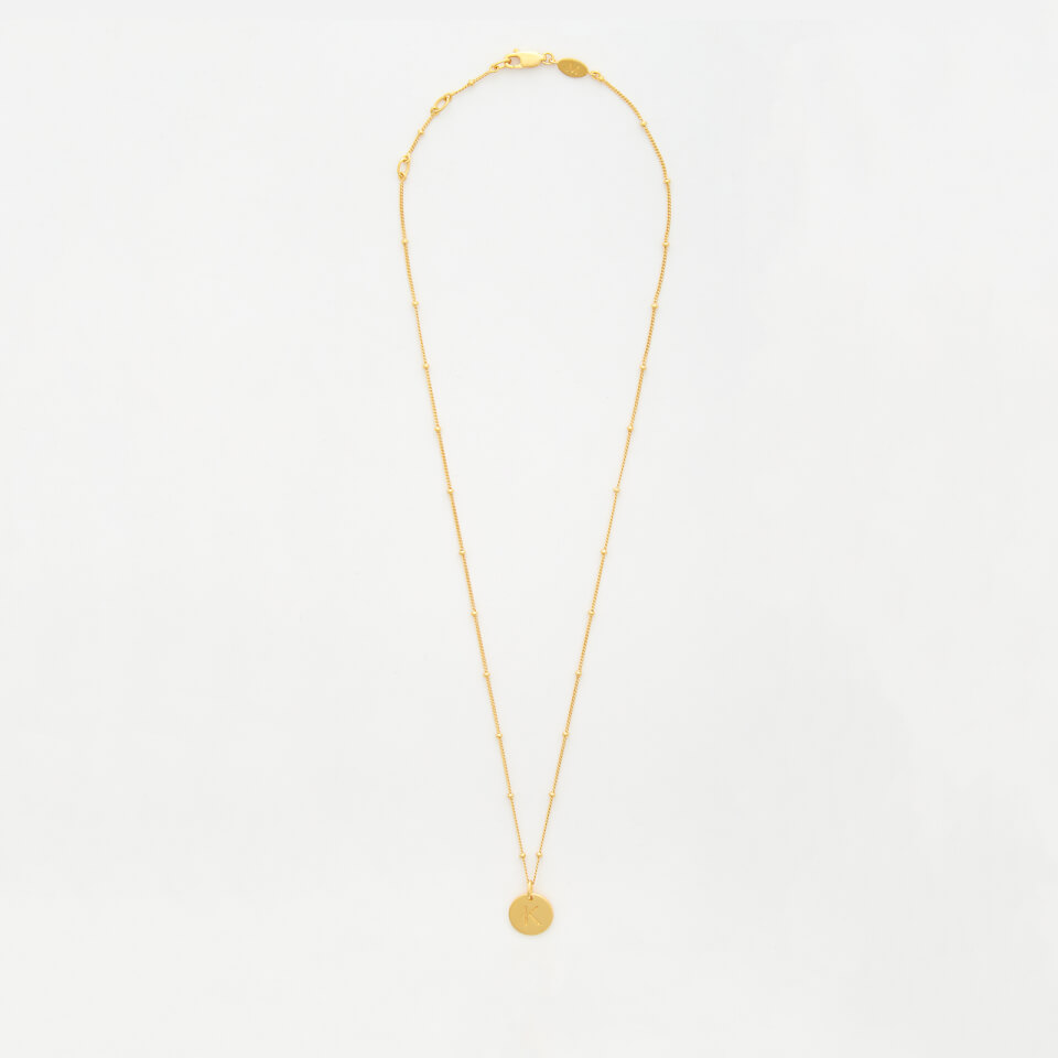 Missoma Women's Gold 'K' Initial Necklace - Gold