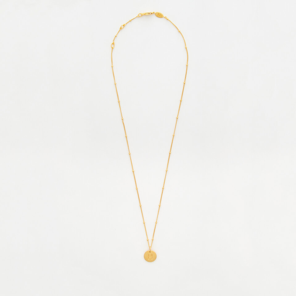 Missoma Women's Gold 'H' Initial Necklace - Gold