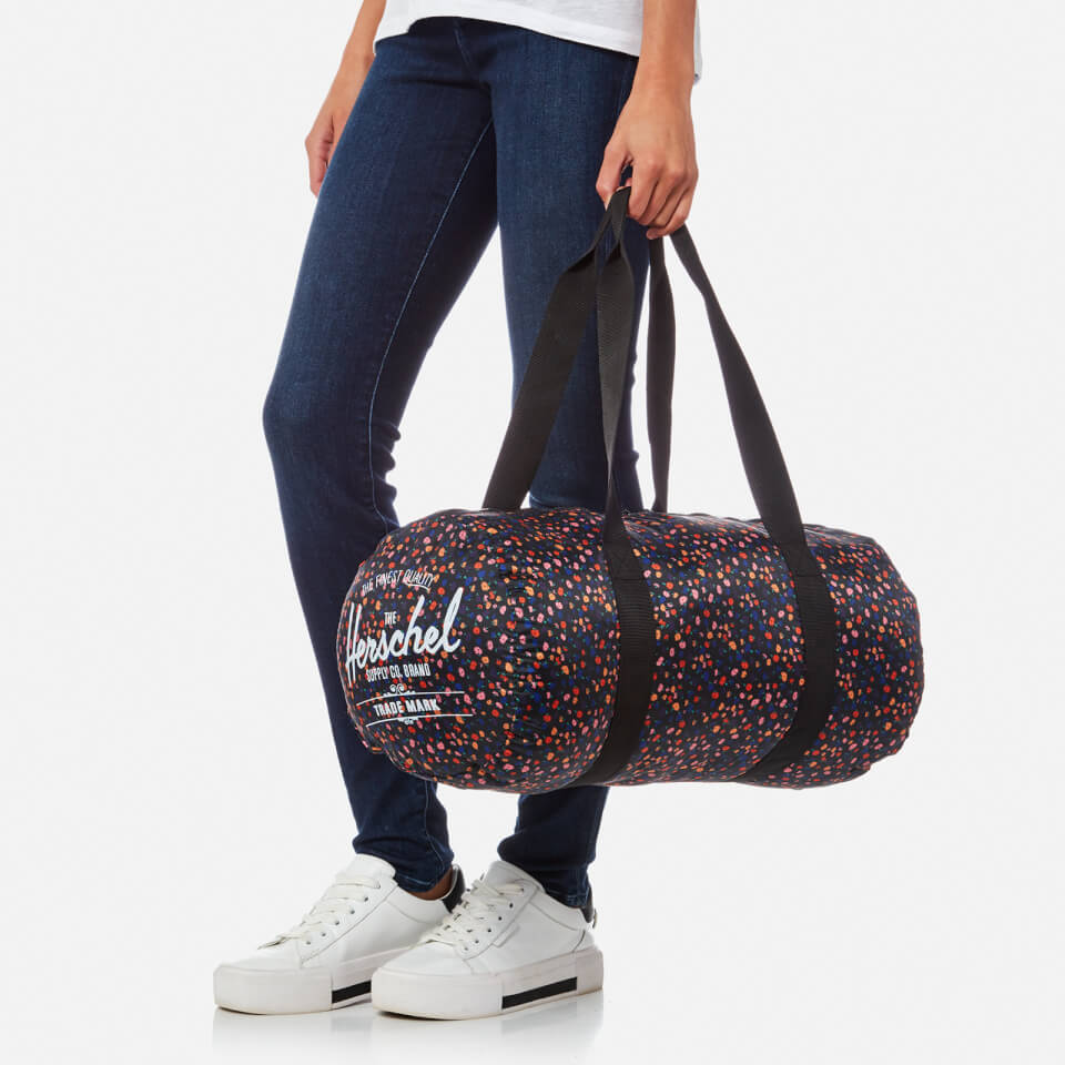 Herschel Supply Co. Women's Packable Duffle Bag - Black Mini Floral