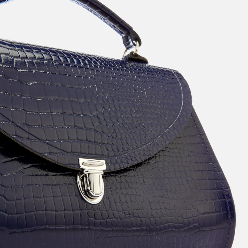 The Cambridge Satchel Company Women's Poppy Bag - Navy Croc Patent