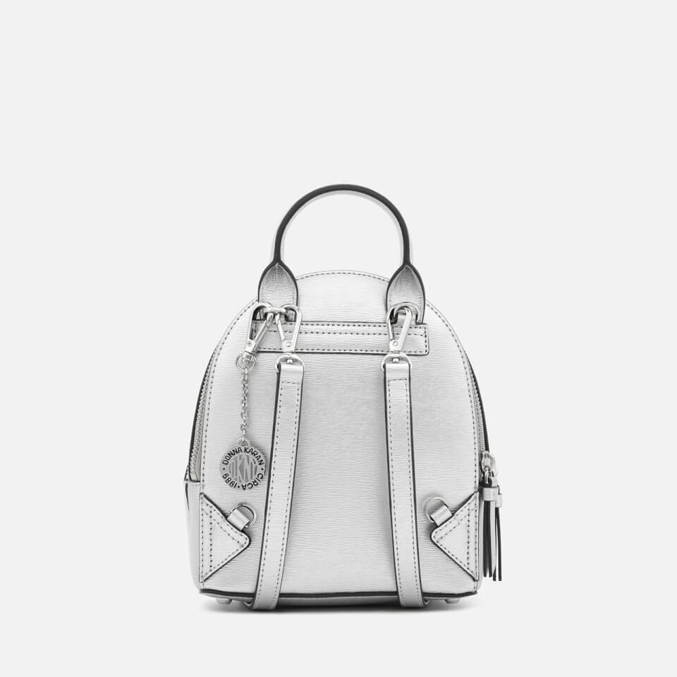 DKNY Women's Bryant Mini Backpack Cross Body Bag - Dark Silver