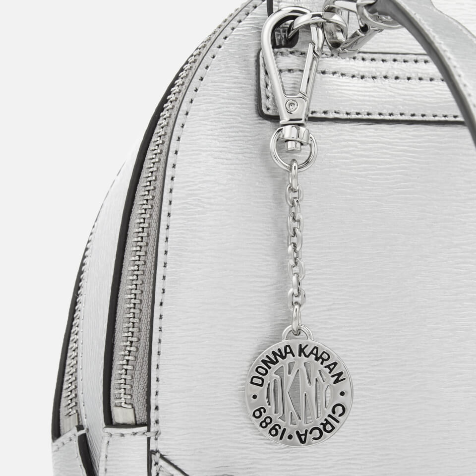 DKNY Women's Bryant Mini Backpack Cross Body Bag - Dark Silver