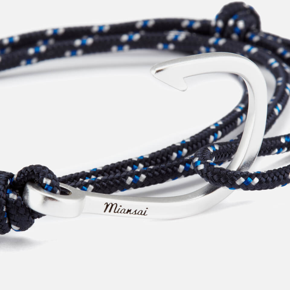 Miansai Men's Rope Bracelet with Silver Hook - Indigo