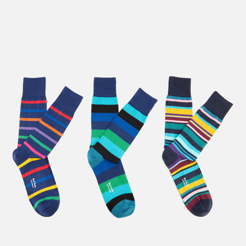 Paul Smith Men's 3 Pack Stripe Socks - Multi