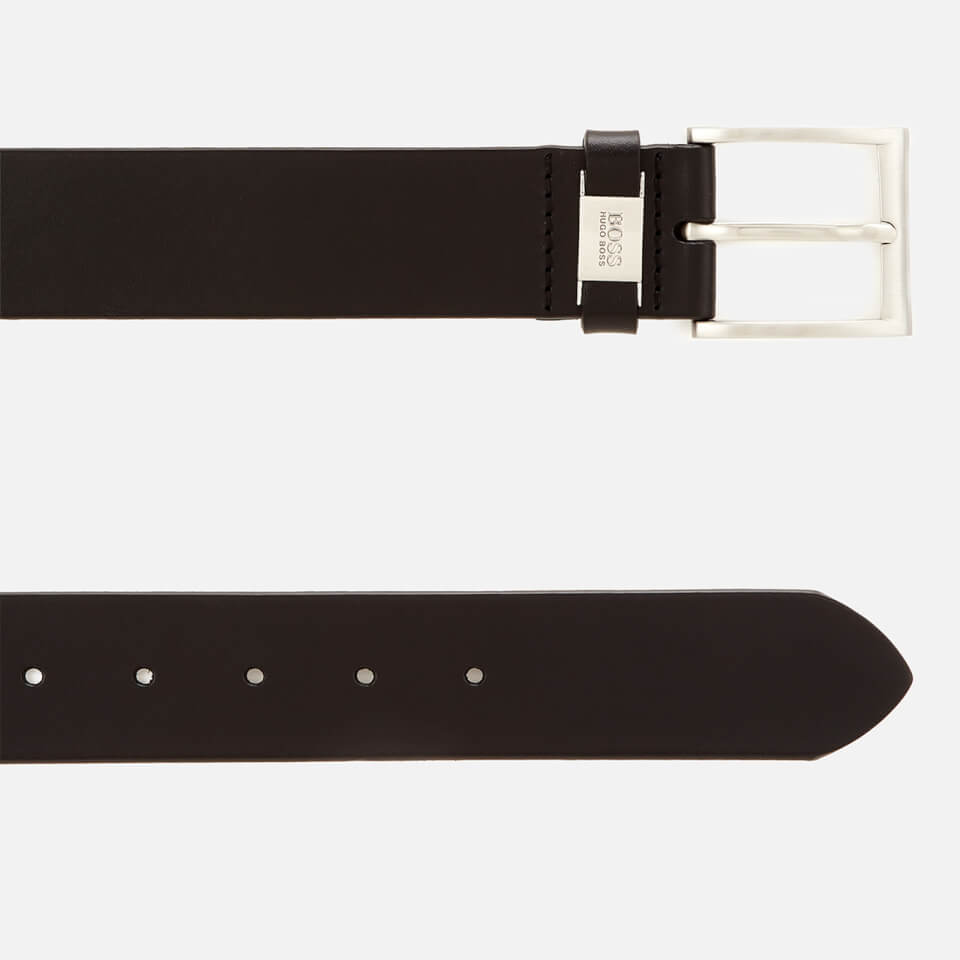 BOSS Men's Vegetable Tanned Leather Belt - Black