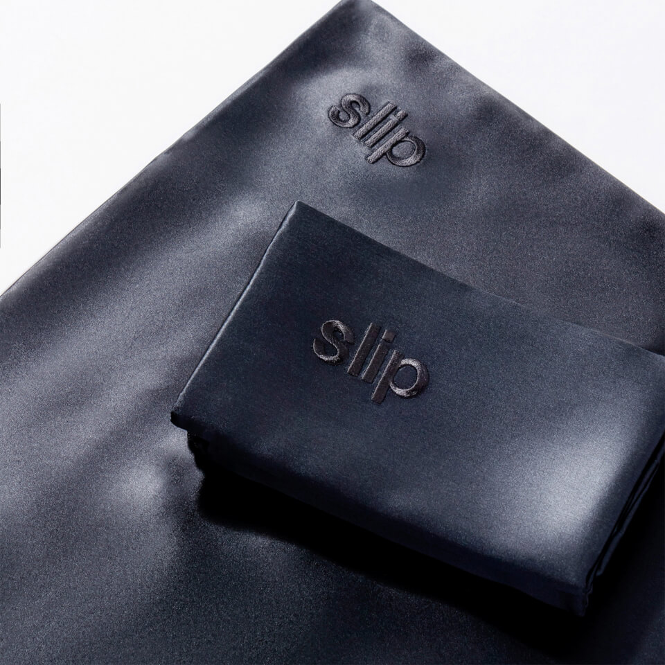 Slip Silk Pillowcase - Queen - Black