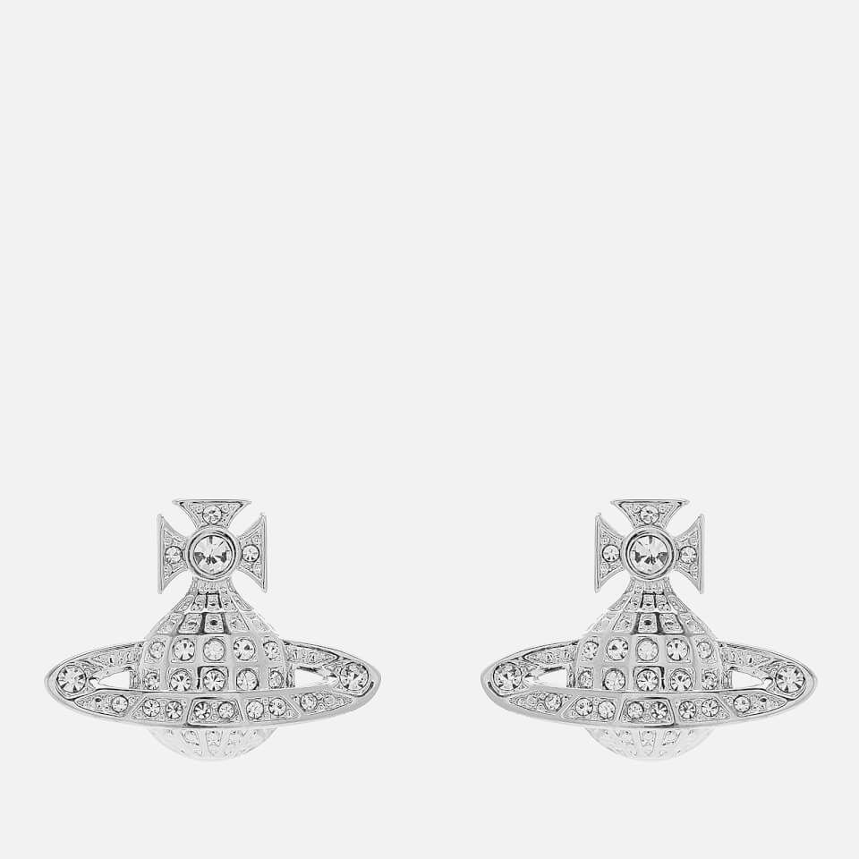Vivienne Westwood Women's Minnie Bas Relief Earrings - Silver White Crystal