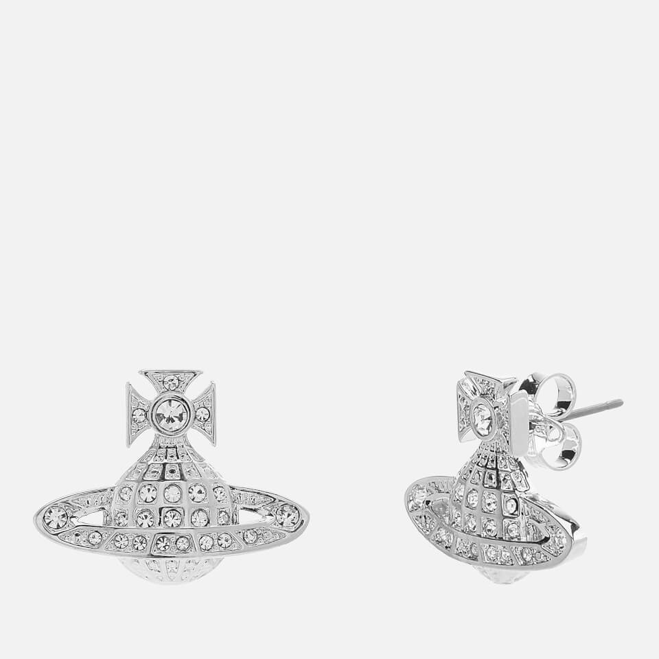Vivienne Westwood Women's Minnie Bas Relief Earrings - Silver White Crystal