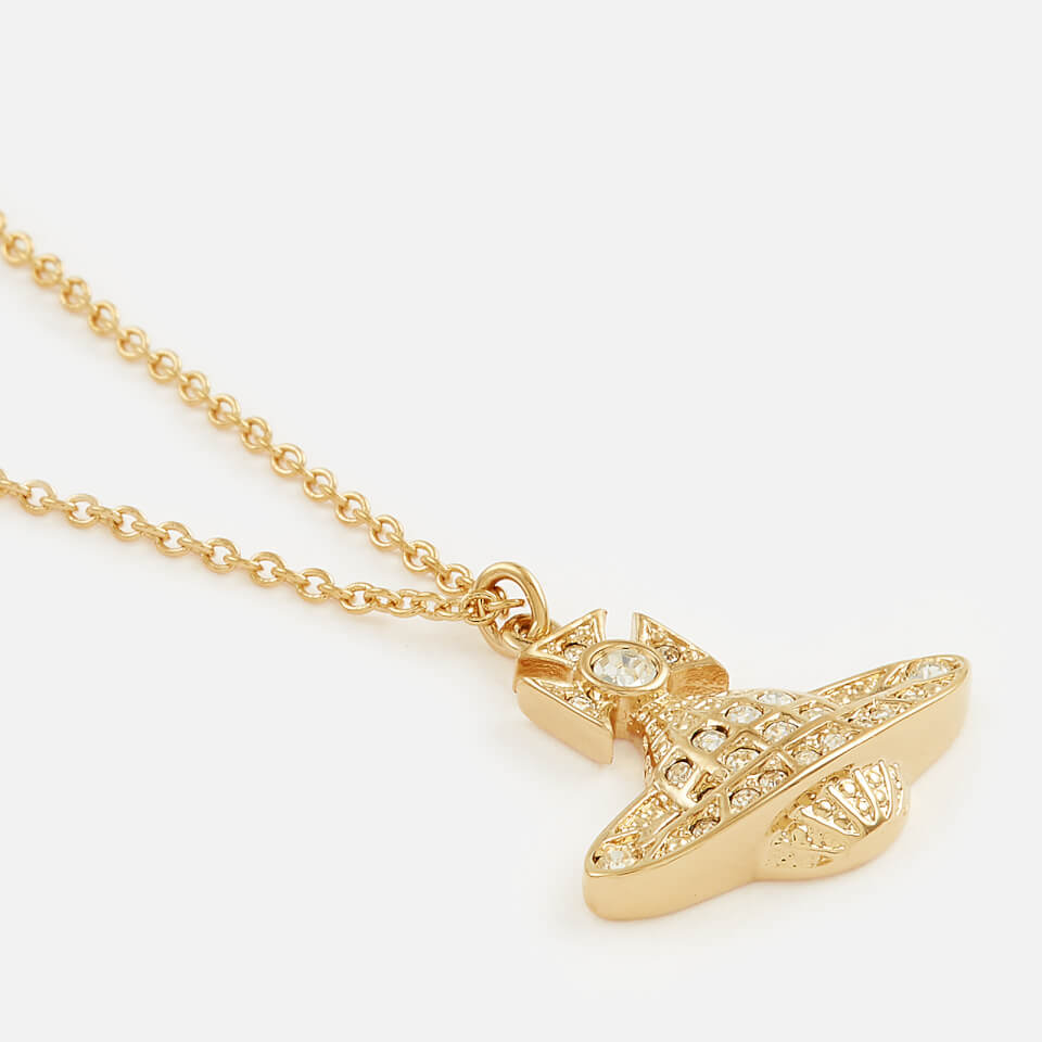 Vivienne Westwood Women's Minnie Bas Relief Pendant Necklace - White Crystal