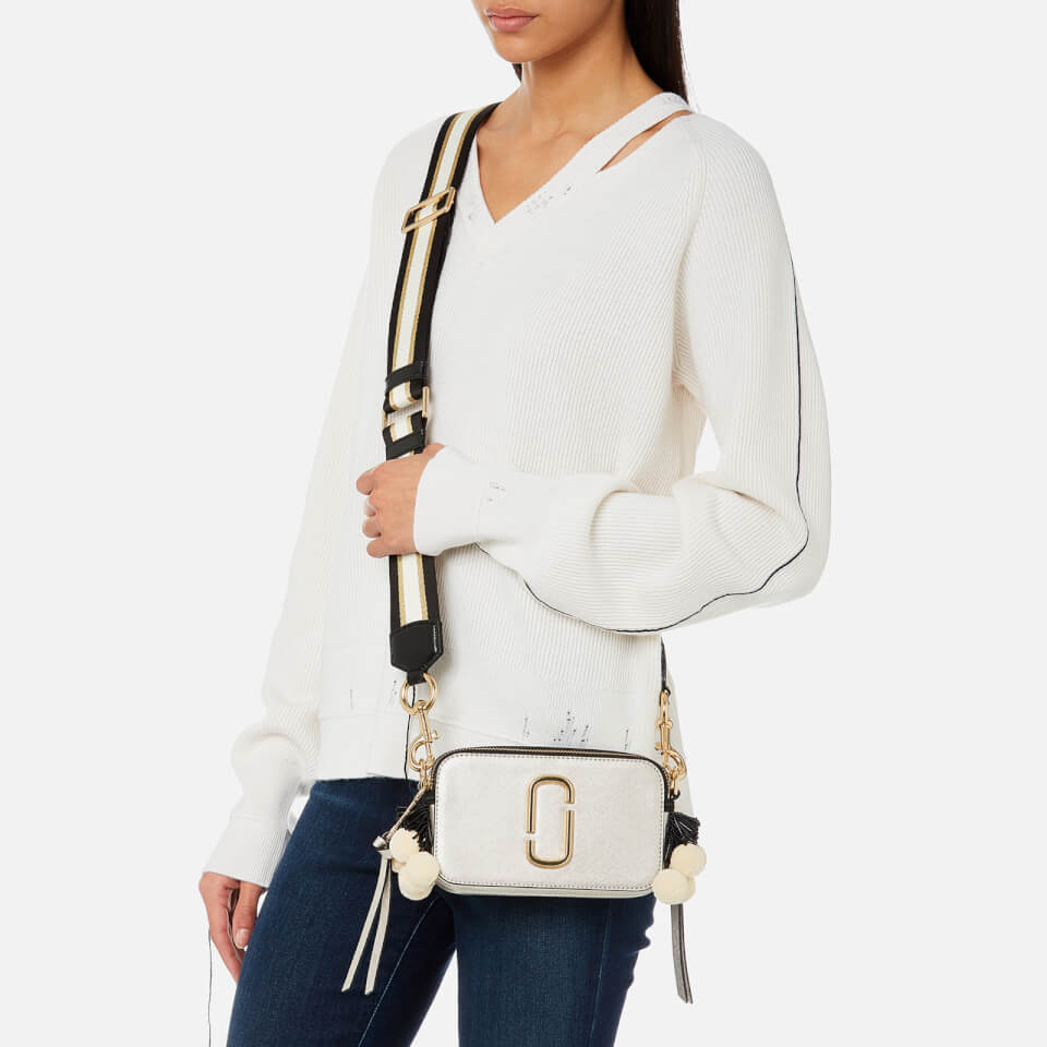 Marc Jacobs Women's Snapshot Beads and Poms Bag - Platinum/Multi