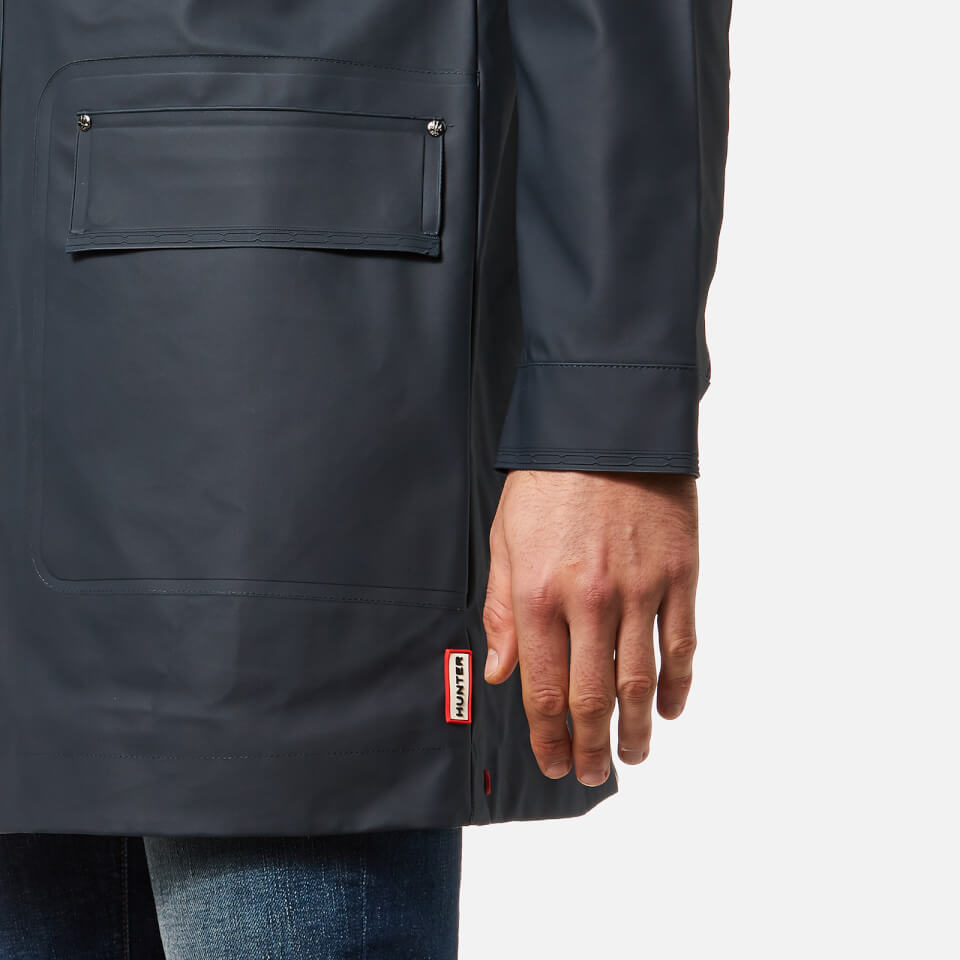 Hunter Men s Original Rubberised Raincoat Navy Coggles