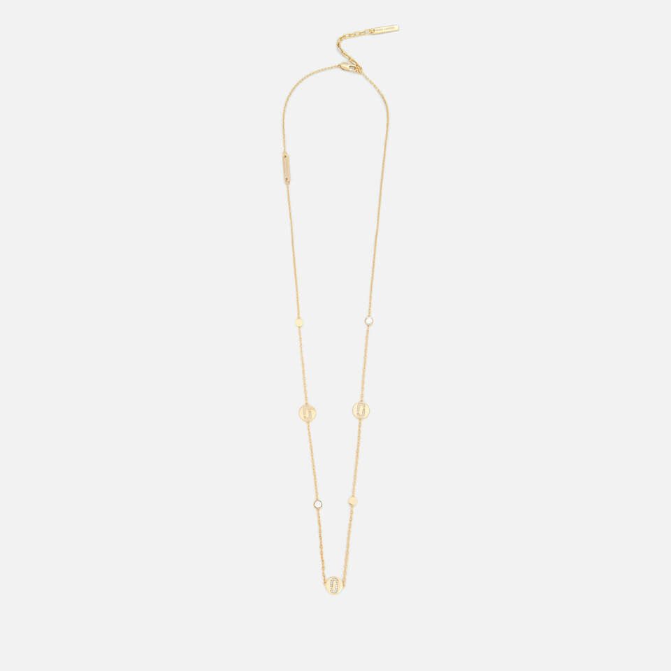 Marc Jacobs Women's Double J Pave Long Necklace - Gold