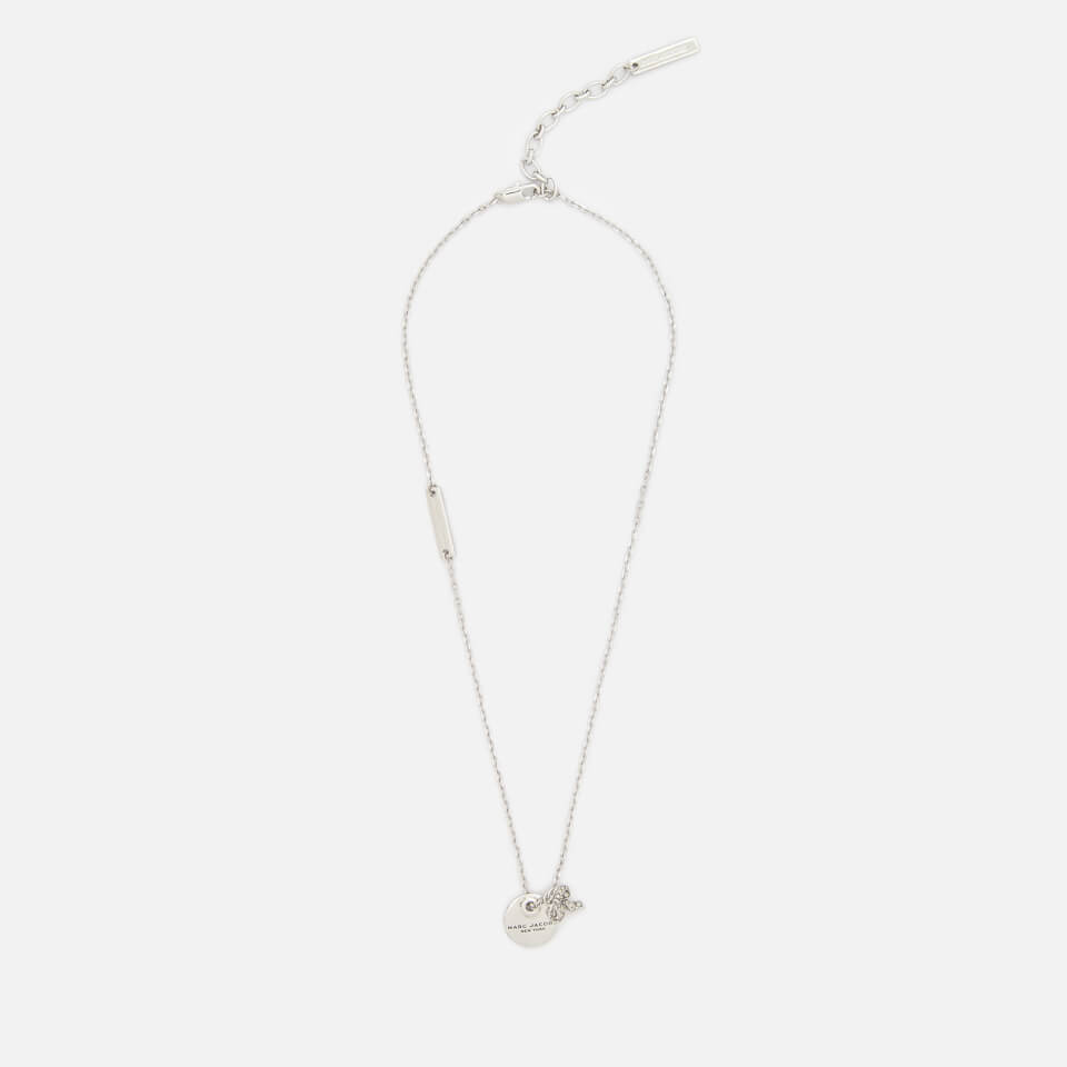 Marc Jacobs Women's MJ Coin Bow Pendant Necklace - Silver