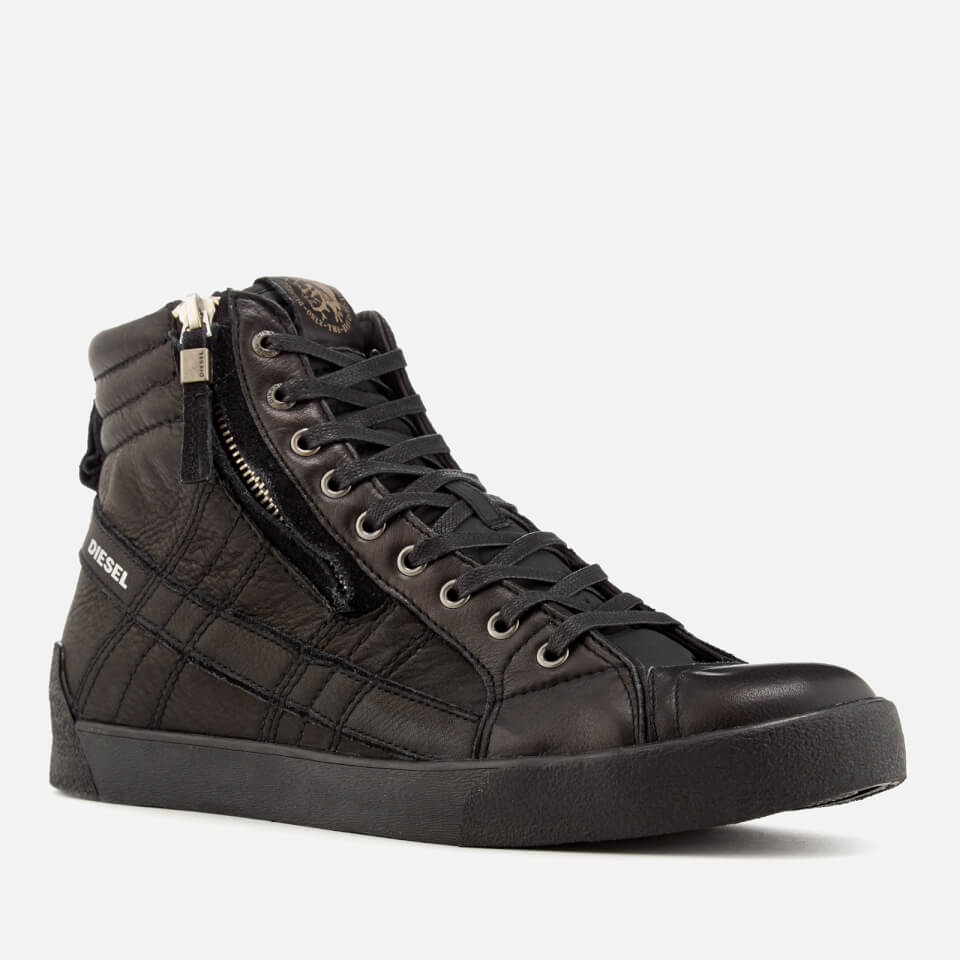 Diesel leather trainers sales
