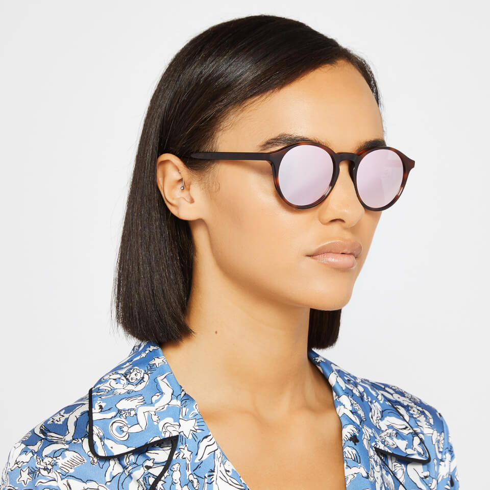McQ Alexander McQueen Round Lens Sunglasses - Havana/Pink