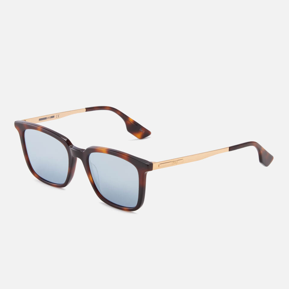 McQ Alexander McQueen Tortoise Shell Sunglasses - Havana/Gold/Light Blue
