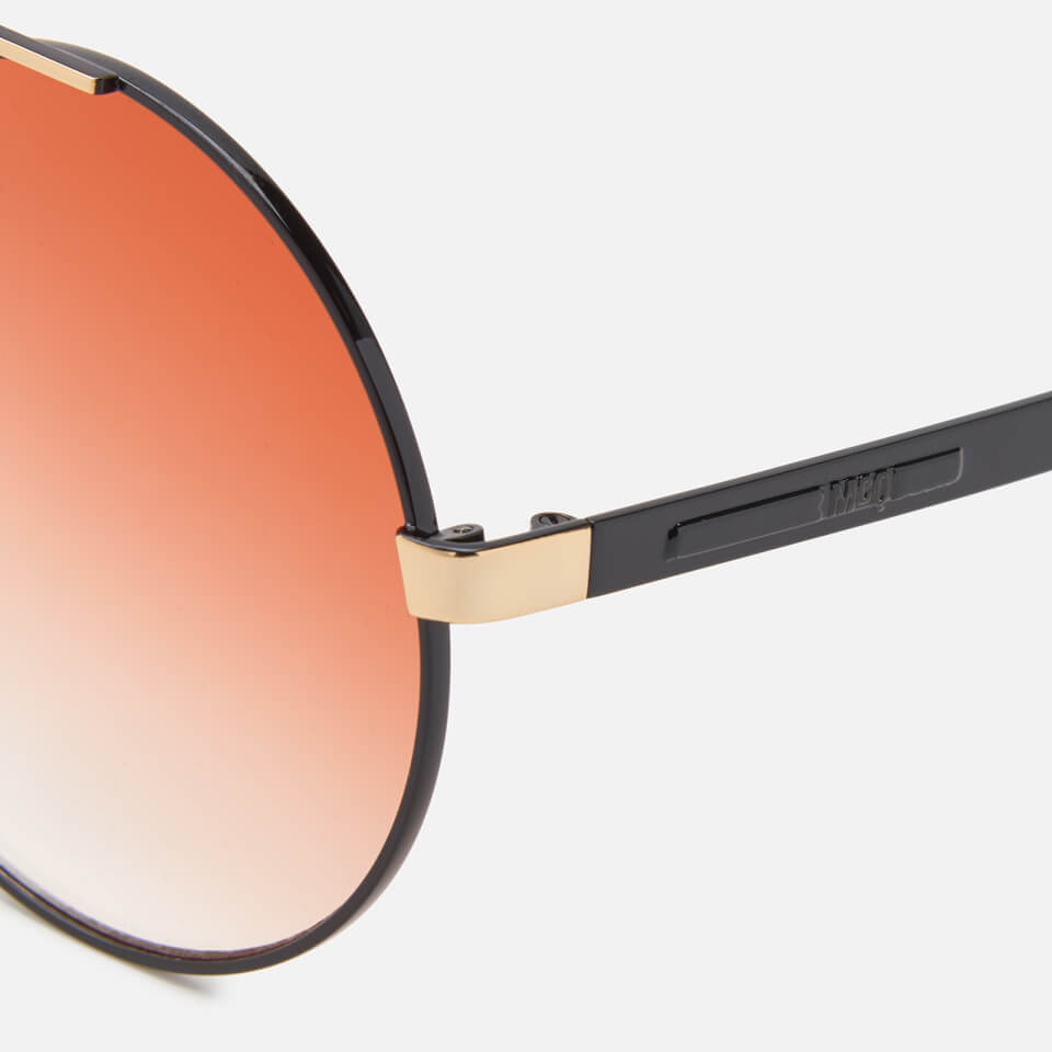 McQ Alexander McQueen Women's Round Metal Frame Sunglasses - Pink/Black