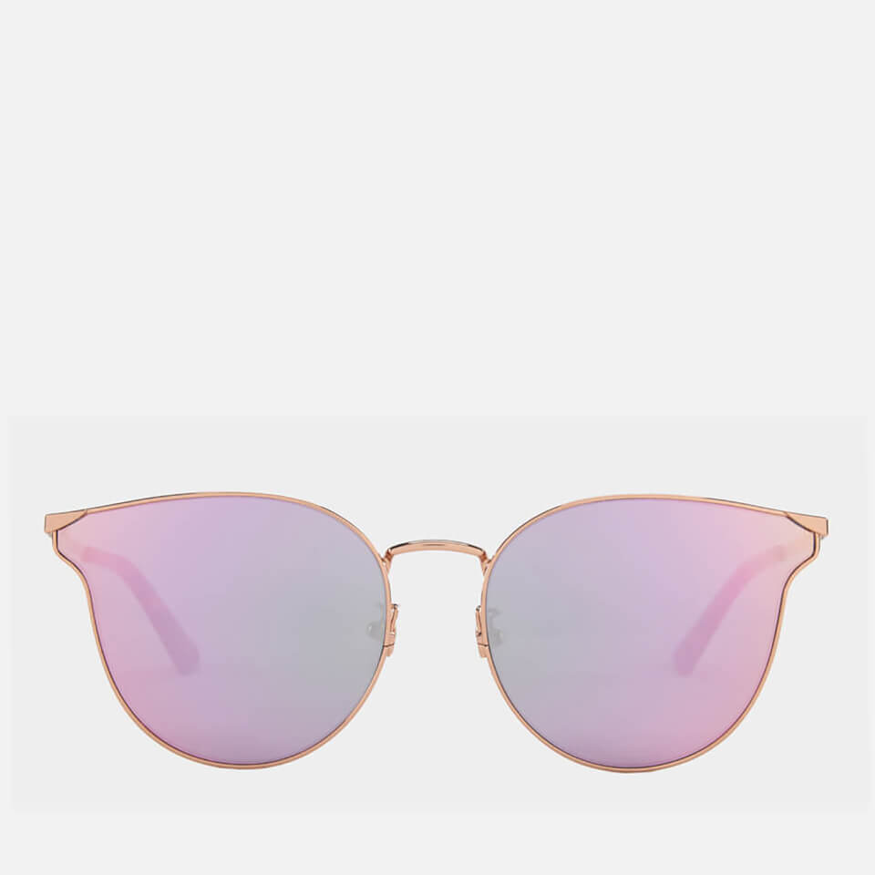 McQ Alexander McQueen Women's Metal Frame Catseye Sunglasses - Gold/Gold/Pink