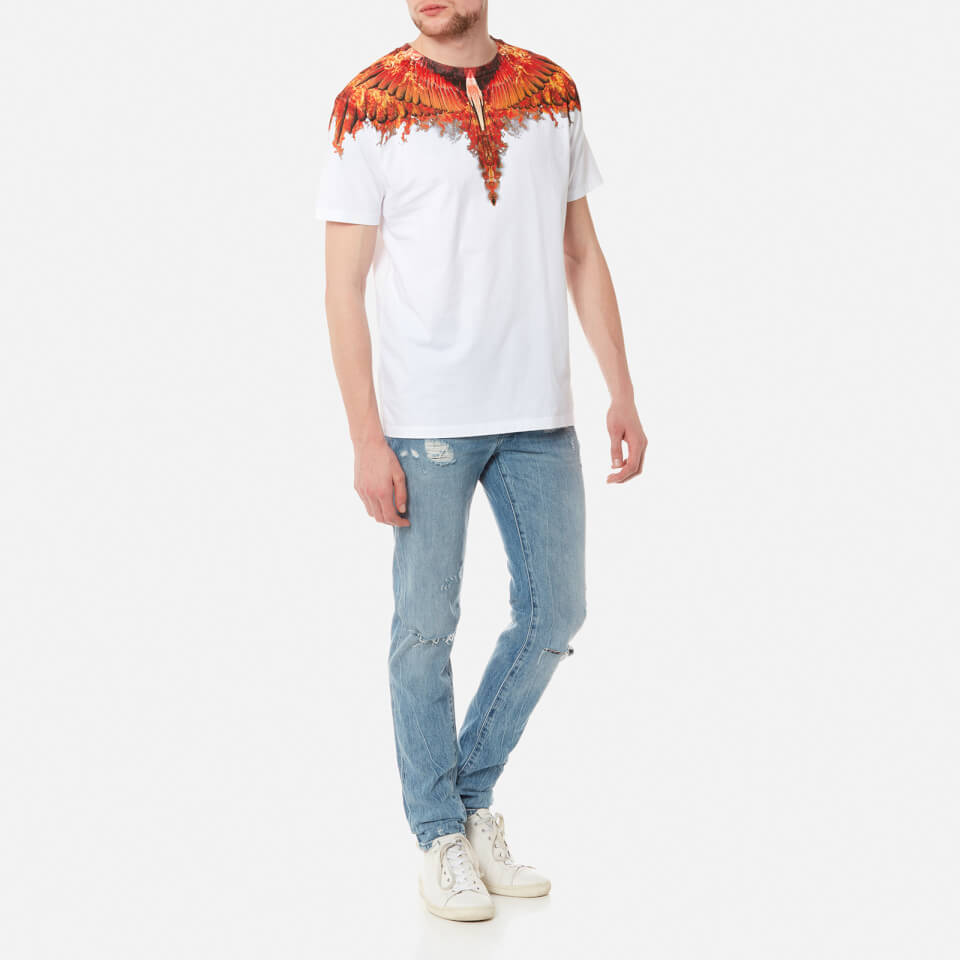 Marcelo Burlon Men's Flame Wing T-Shirt - White Multicolor