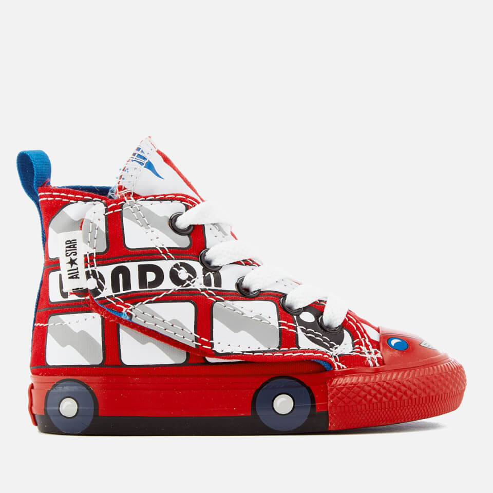 Converse Toddlers Chuck Taylor All Star Simple Step Hi Top Trainers Casino White Blue Jay