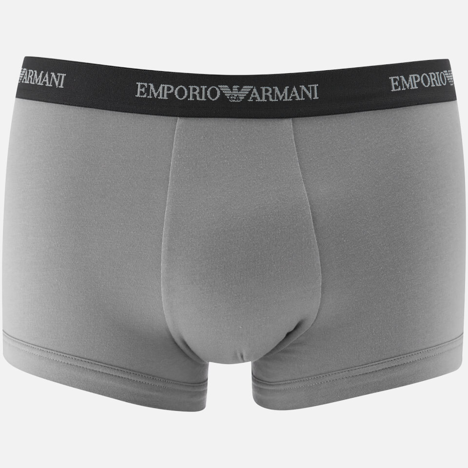 Emporio Armani Men's Cotton Stretch 3 Pack Trunks - Multi