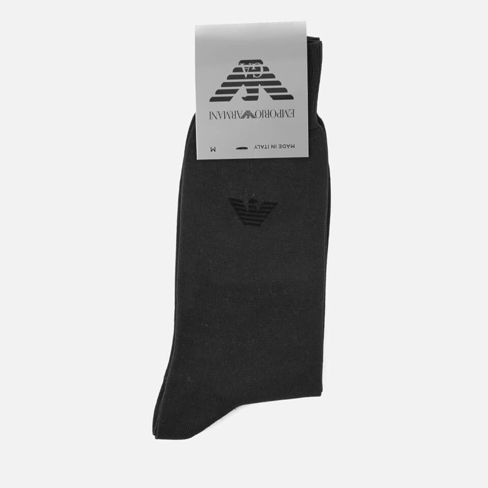 Emporio Armani Men's Filoscozia Cotton Socks - Anthracite