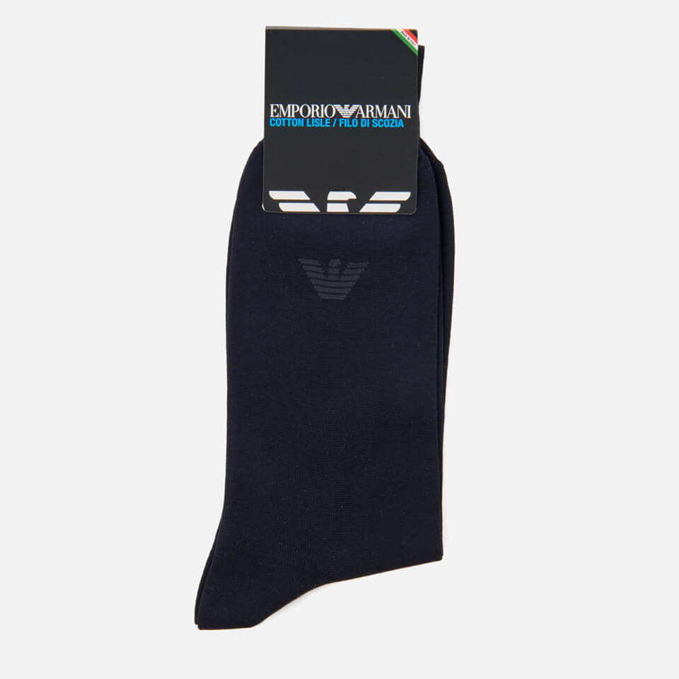 Emporio Armani Men's Filoscozia Cotton Socks - Blu Navy