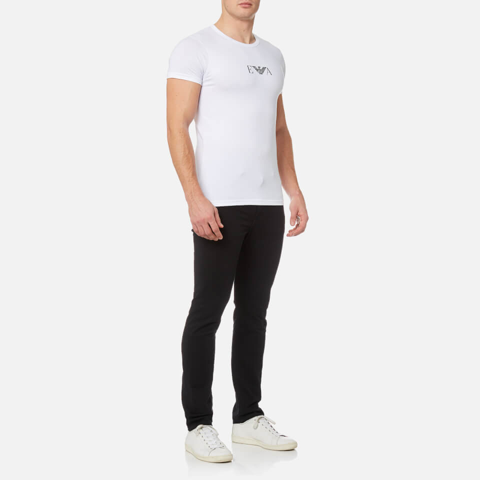 Emporio Armani Men's 2 Pack Cotton Stretch Crew Neck T-Shirt - Bianco