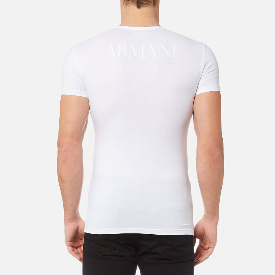 Emporio Armani Men's Stretch Cotton Crew Neck T-Shirt - Bianco