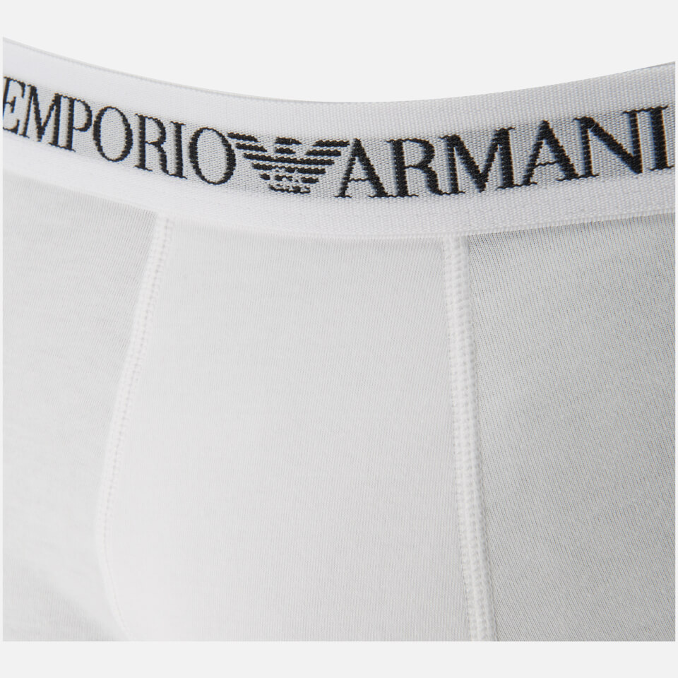 Emporio Armani Men's Pure Cotton 3 Pack Trunks - Bianco Rosso Nero