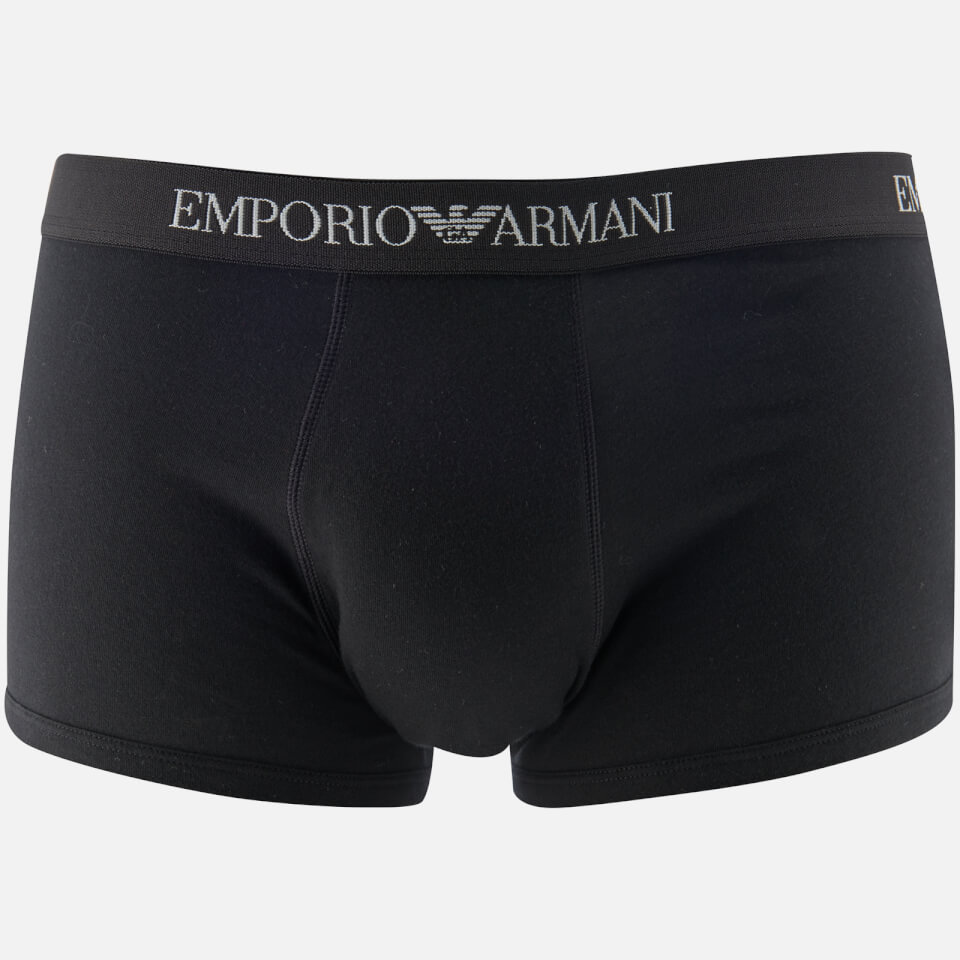 Emporio Armani Men's Pure Cotton 3 Pack Trunks - Bianco Rosso Nero