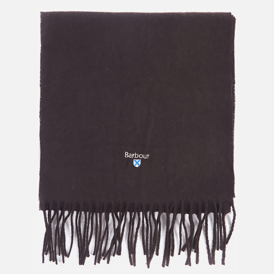 Barbour Plain Lambswool Scarf - Chocolate