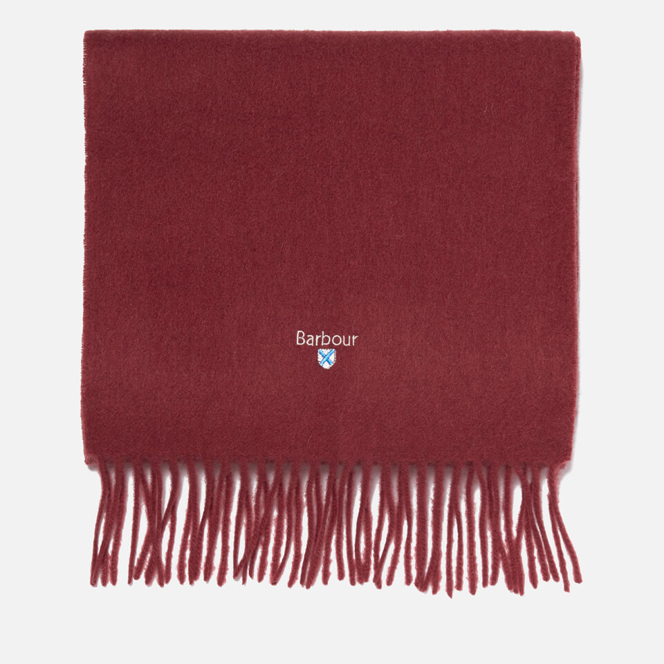 Barbour Plain Lambswool Scarf - Red