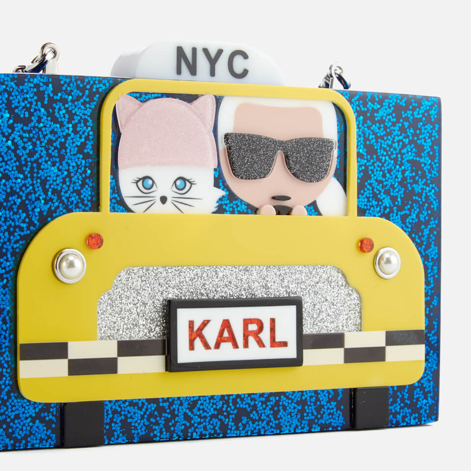 Karl Lagerfeld Women's NYC Taxi Minaudiere Bag - Navy