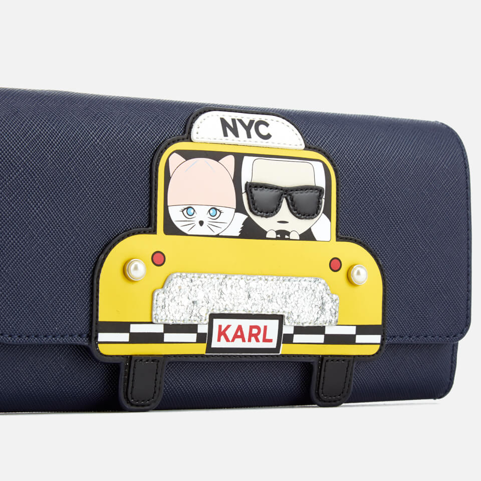 Karl Lagerfeld Women's Chain NYC Wallet - Navy