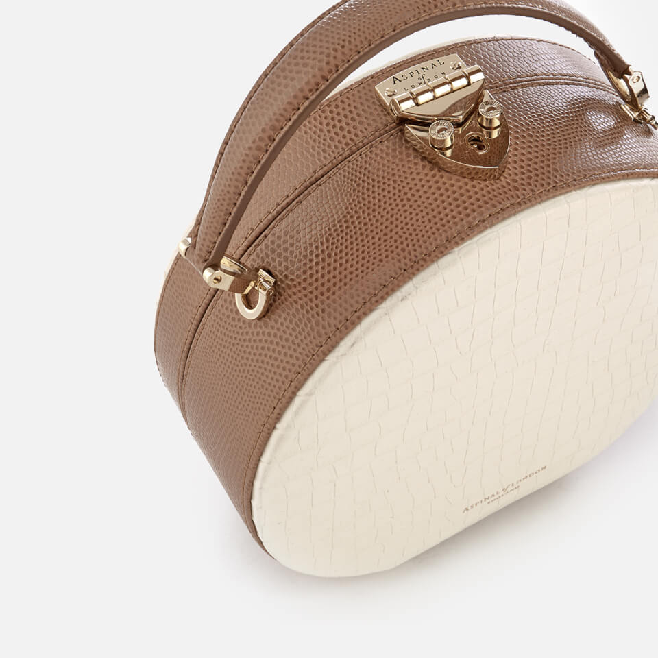 Aspinal of London Women's Hat Box Mini Bag - Ivory/Camel