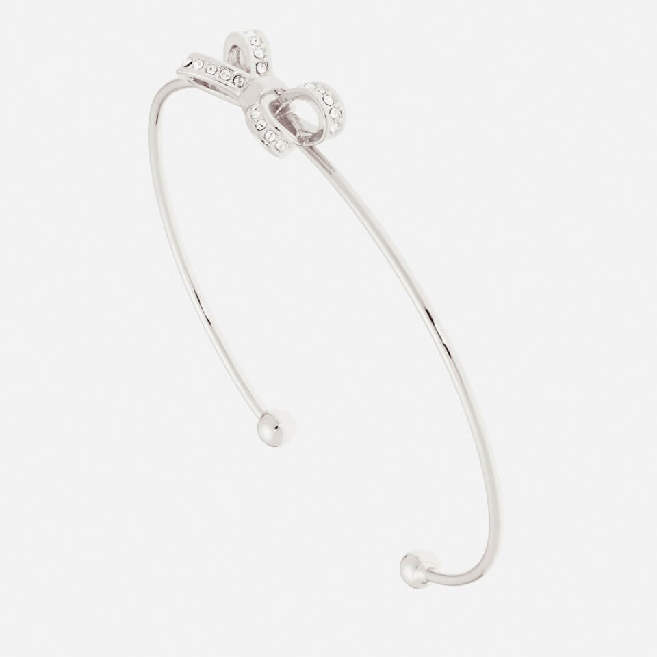 Ted Baker Women's Olexii: Mini Opulent Pavé Bow Ultra Fine Cuff - Silver/Crystal