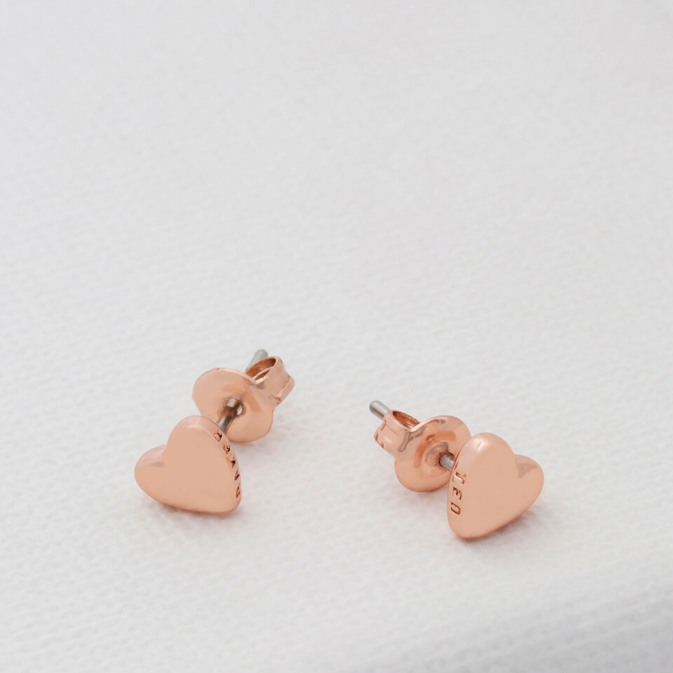 Ted Baker Harly Tiny Heart Rose Gold-Plated Stud Earrings