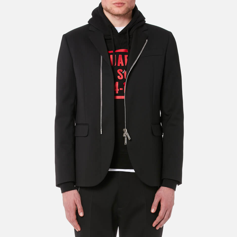Dsquared2 Men's Zip Detail Blazer - Black | Coggles