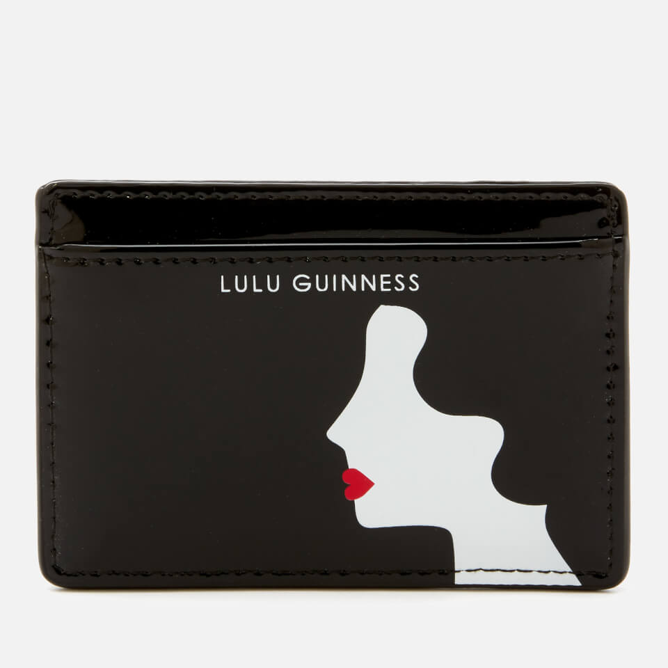 Lulu Guinness Women's Kissing Cameo Card Holder - Black