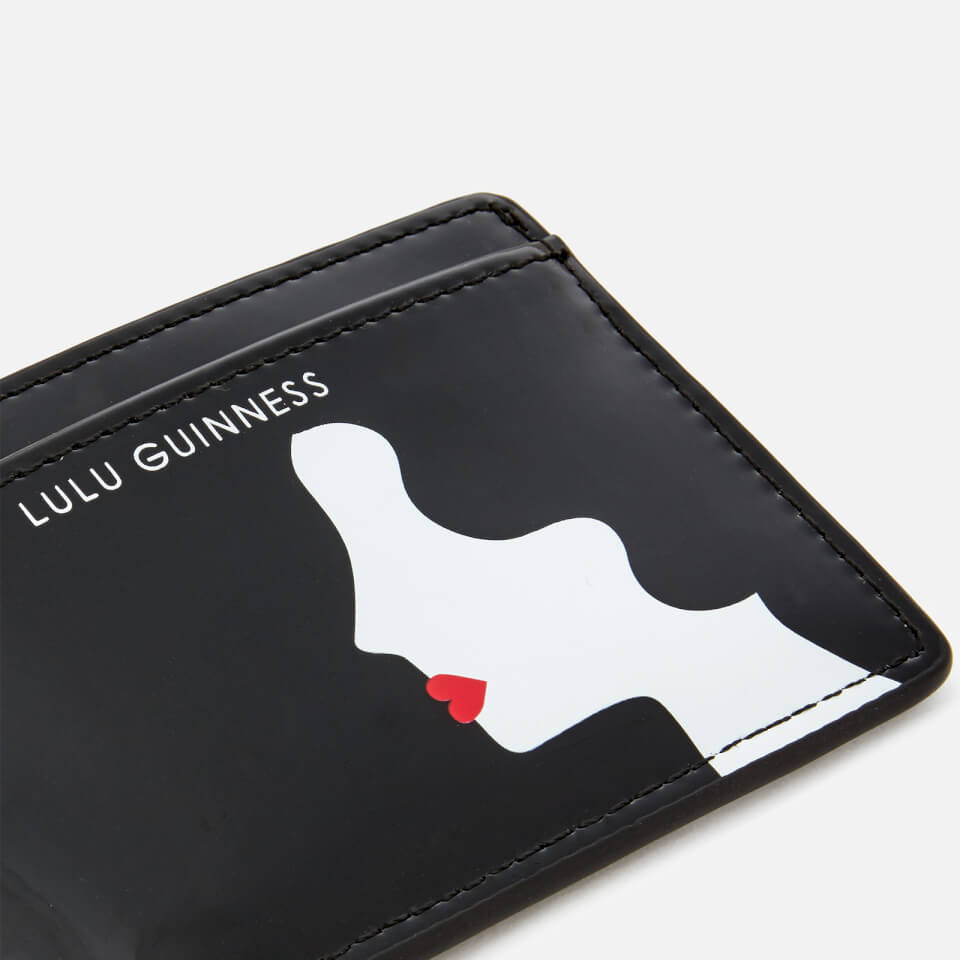 Lulu Guinness Women's Kissing Cameo Card Holder - Black