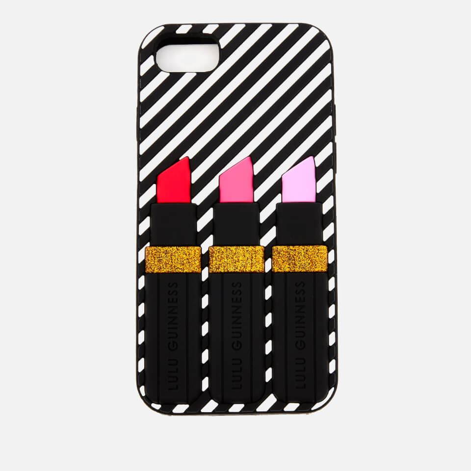 Lulu Guinness Women's Lipstick iPhone 6/7 Case - White/Black