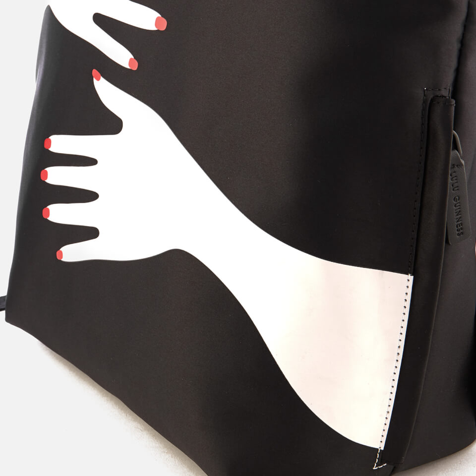 Lulu Guinness Women's Romy Hug Print Backpack - Black