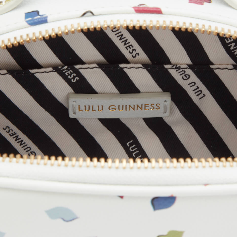 Lulu Guinness Women's Henrietta Confetti Lip Print Tote Bag - Pale Grey/Multi