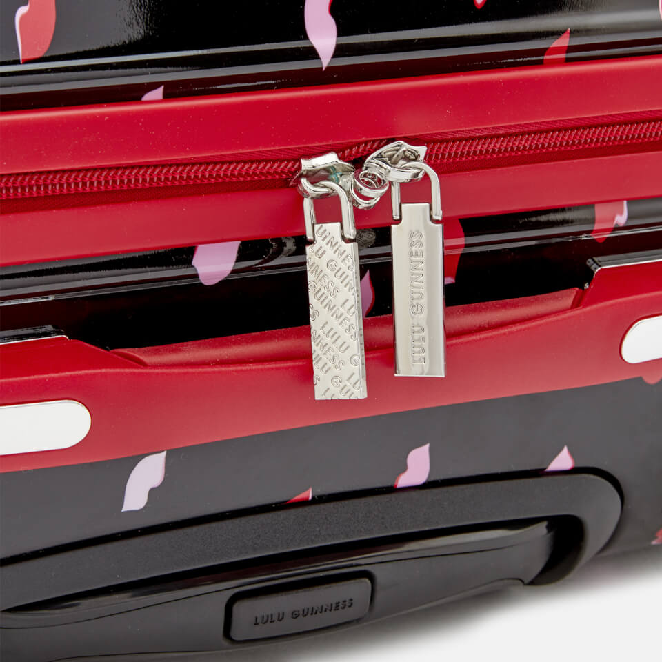 Lulu Guinness Women's Medium Confetti Lip Print Hardside Suitcase - Multi