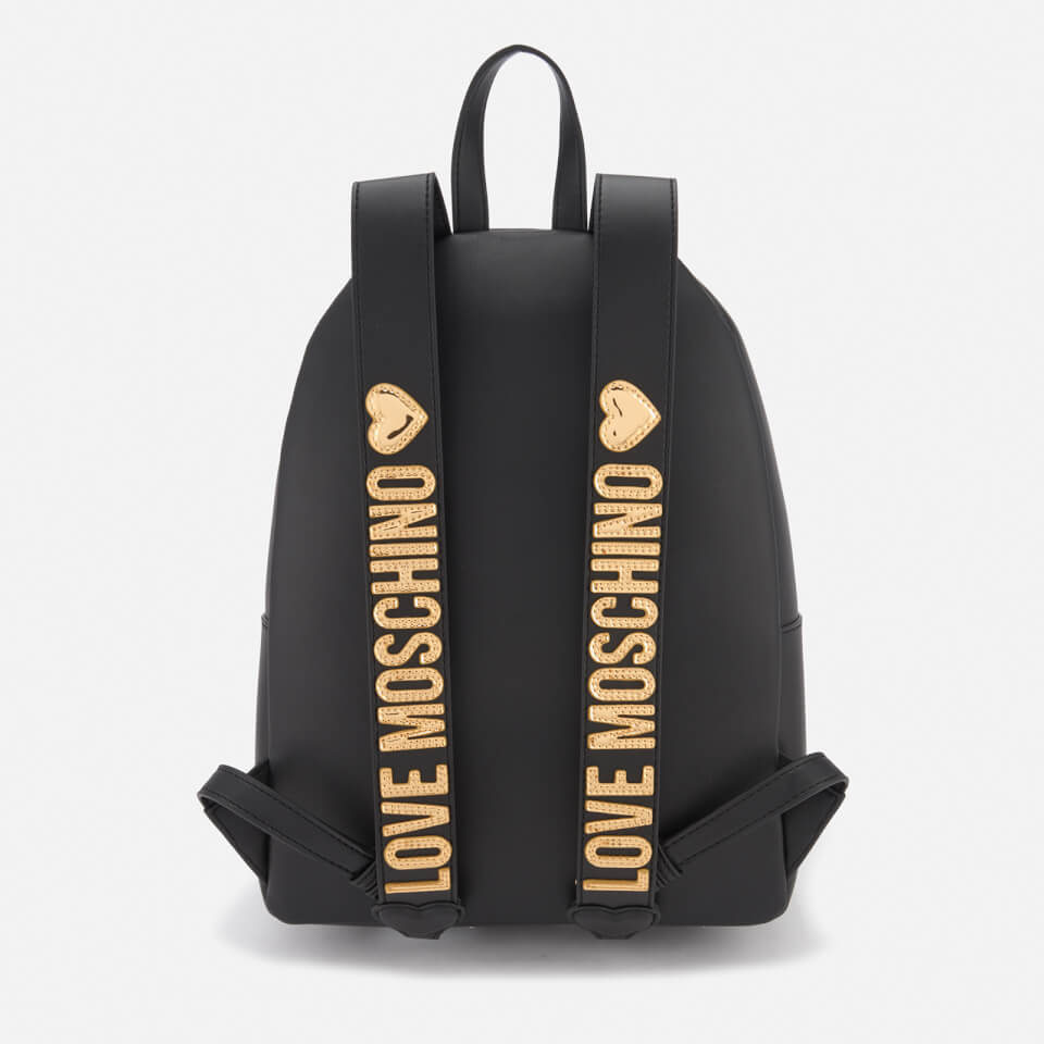 Love Moschino Women's Quilted Logo Backpack - Black
