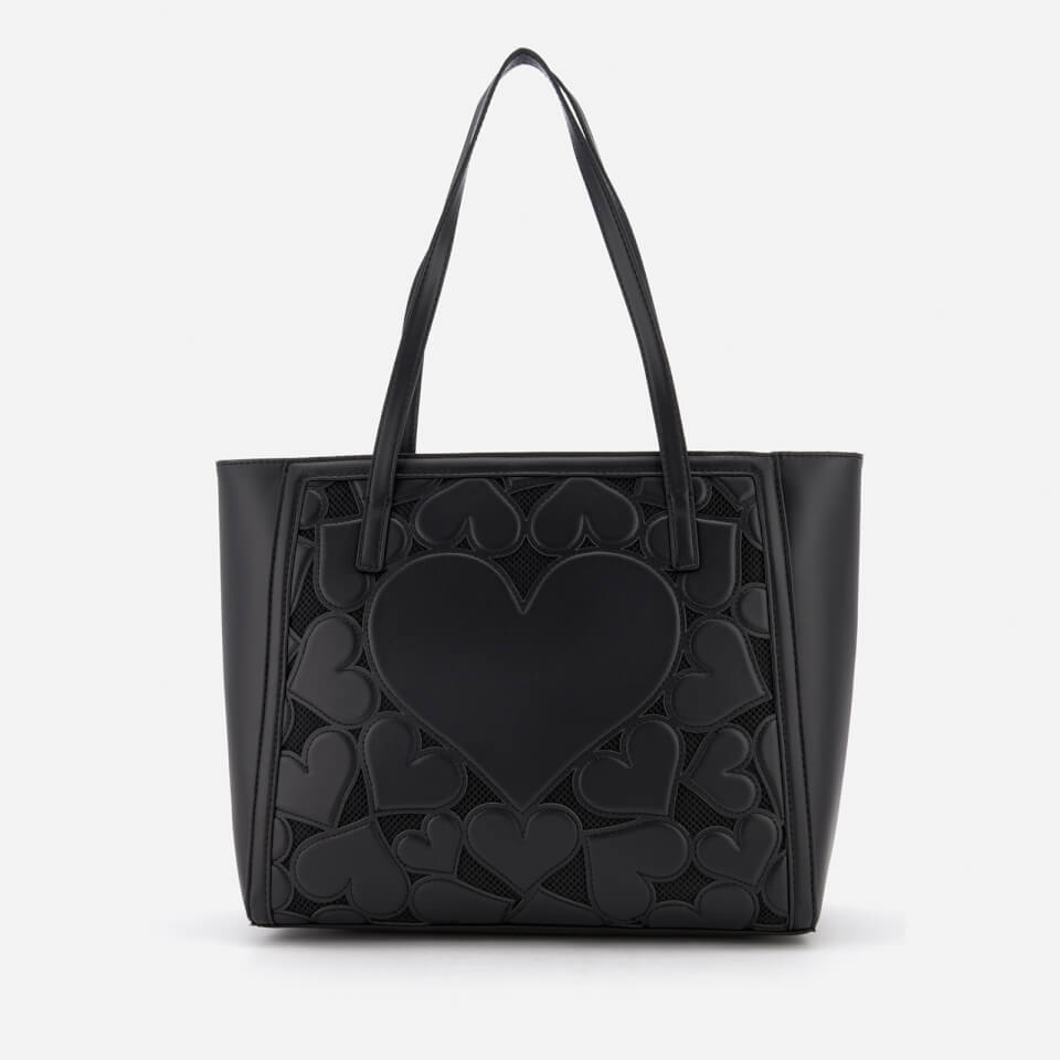 Love Moschino Women's Heart Embossed Tote Bag - Black